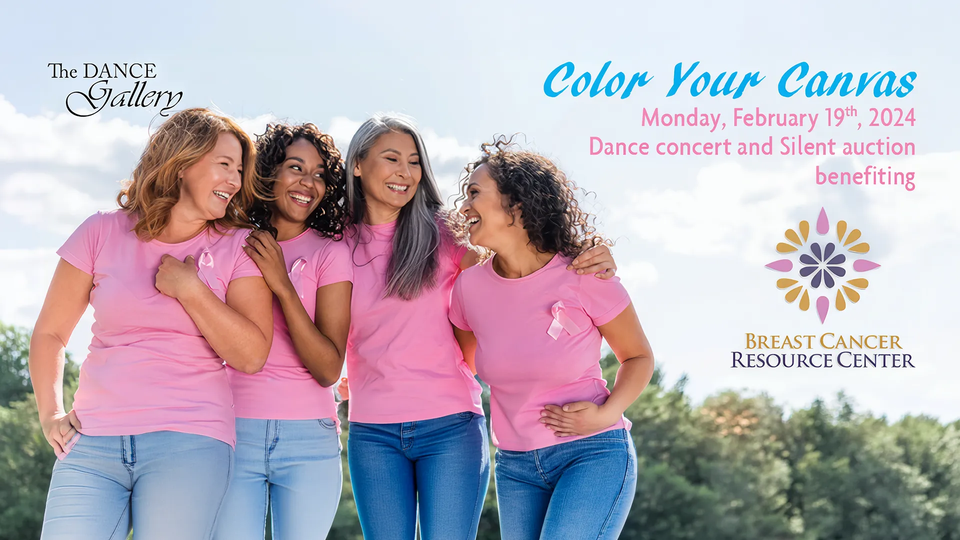 Color Your Canvas dance concert and silent auction, February 19 2024, benefiting the Breast Cancer Resource Center